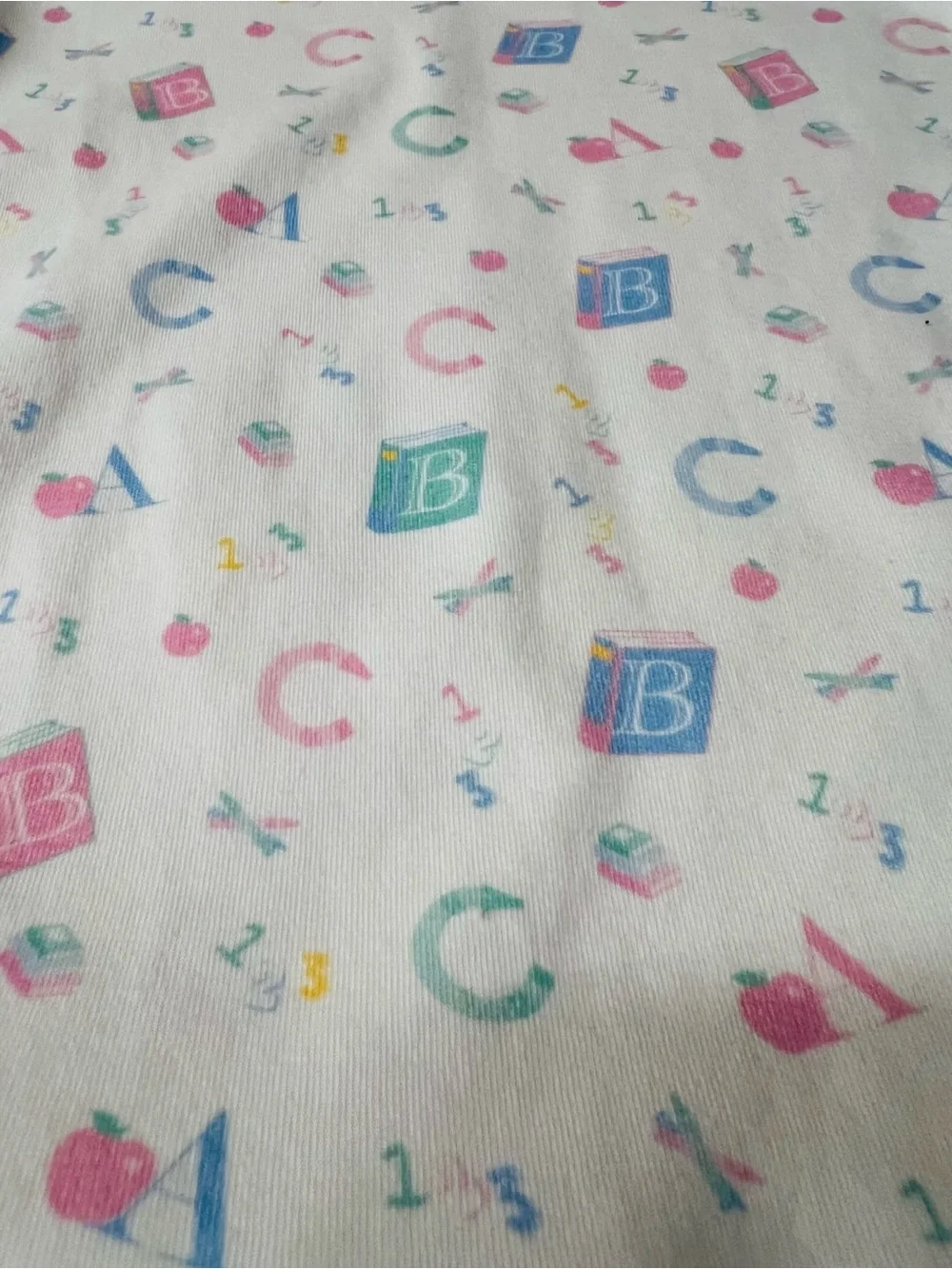 Lullaby Set Kids' Two-Piece Pajama Set with Pastel Alphabet Blocks Size 4T